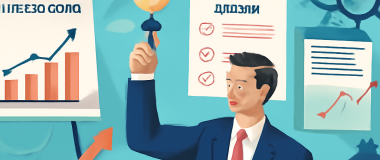 Пейзаж с зелёным лесом и горным озером под голубым небом с облаками.