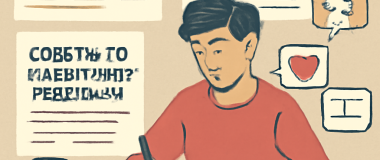 Пейзаж вечера с фиолетовым и розовым небом, силуэты гор на горизонте, отражение в спокойном озере, мягкое освещение заката.